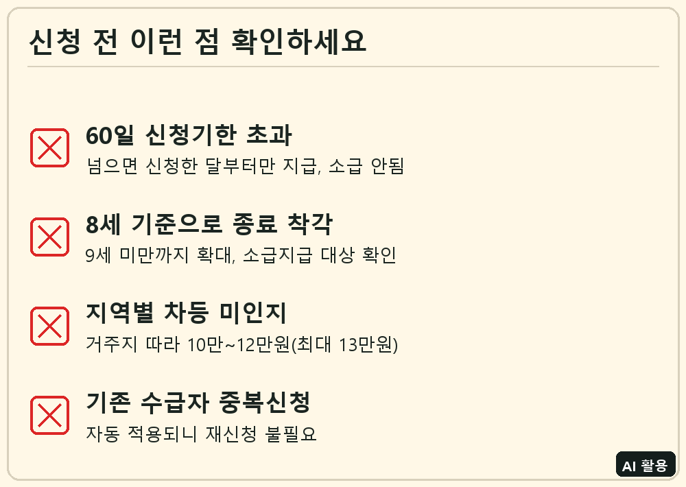 아동수당 신청 전 확인 체크리스트