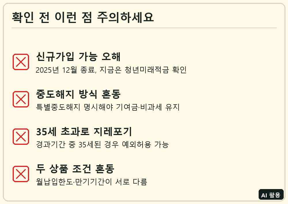 청년도약계좌 확인 체크리스트