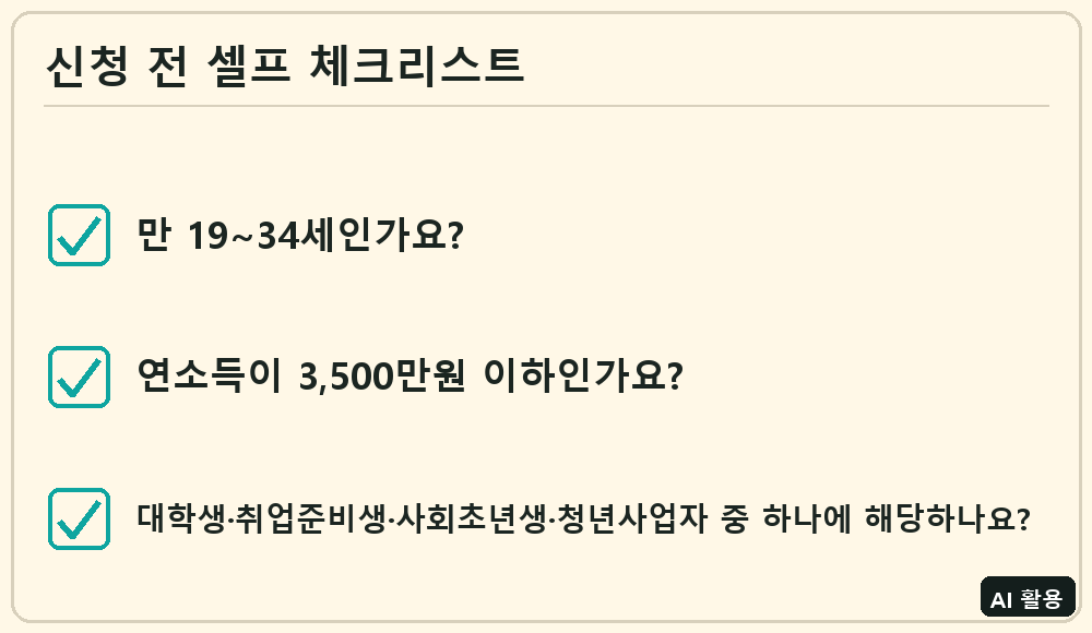 햇살론유스 신청 전 셀프 체크리스트