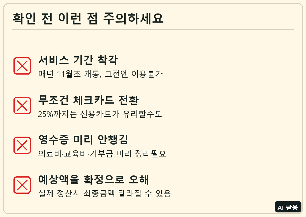 연말정산 미리보기 확인 체크리스트