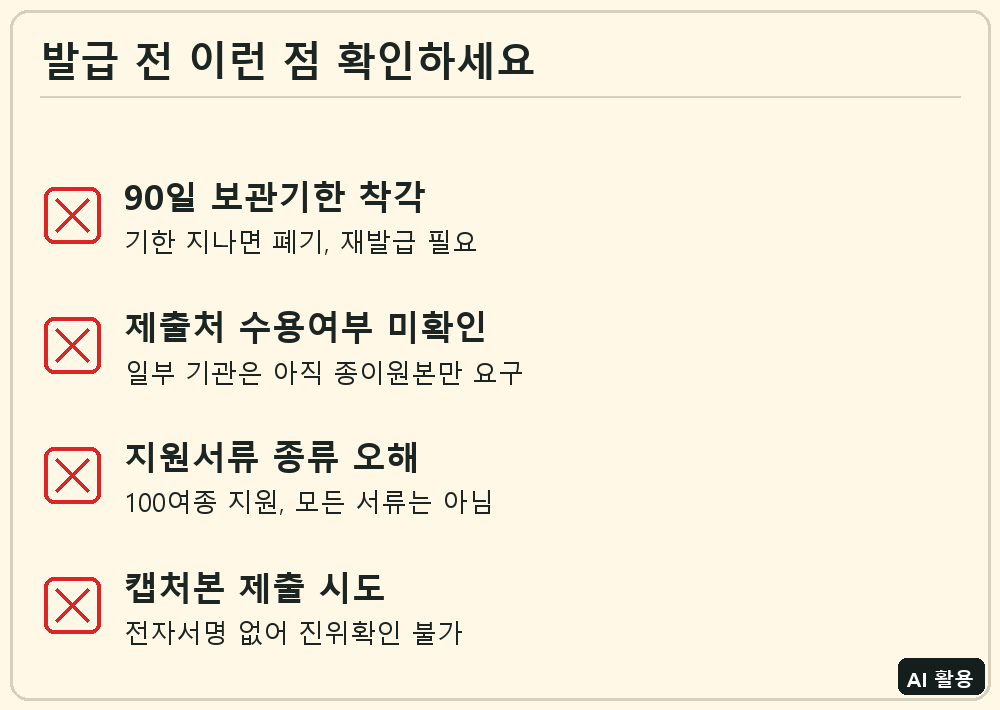 정부24 전자증명서 발급 전 확인 체크리스트