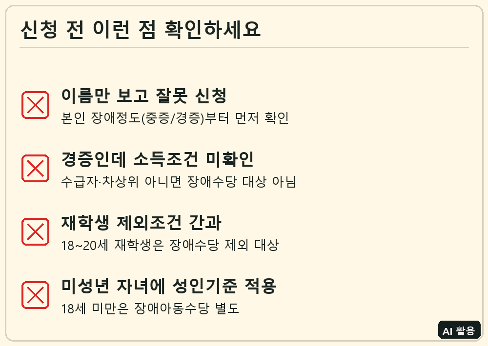 장애인연금 장애수당 신청 전 확인 체크리스트