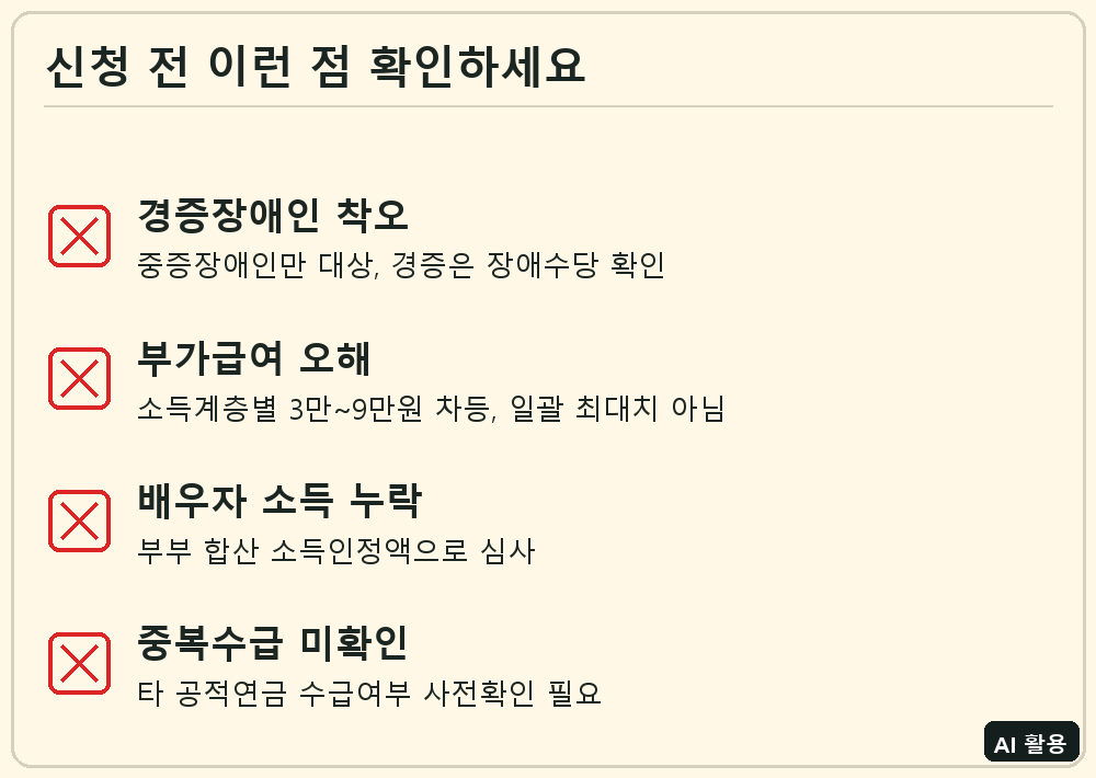 장애인연금 신청 전 확인 체크리스트