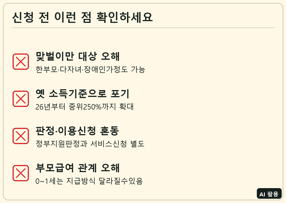 아이돌봄서비스 신청 전 확인 체크리스트