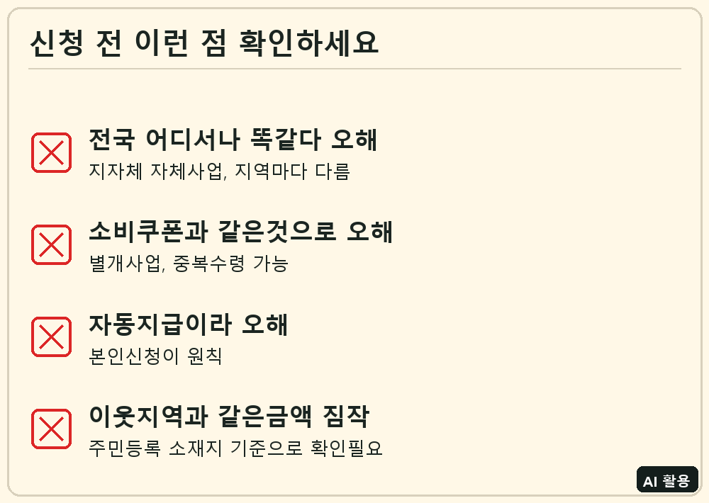 추석 민생지원금 신청 전 체크리스트