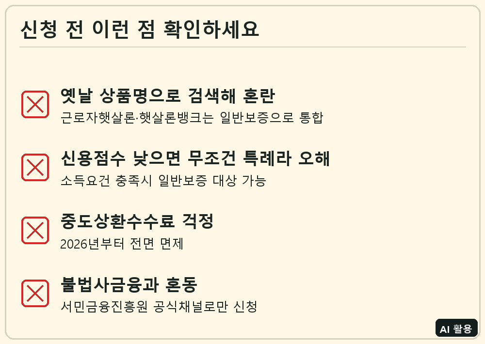 햇살론뱅크 신청 전 확인 체크리스트