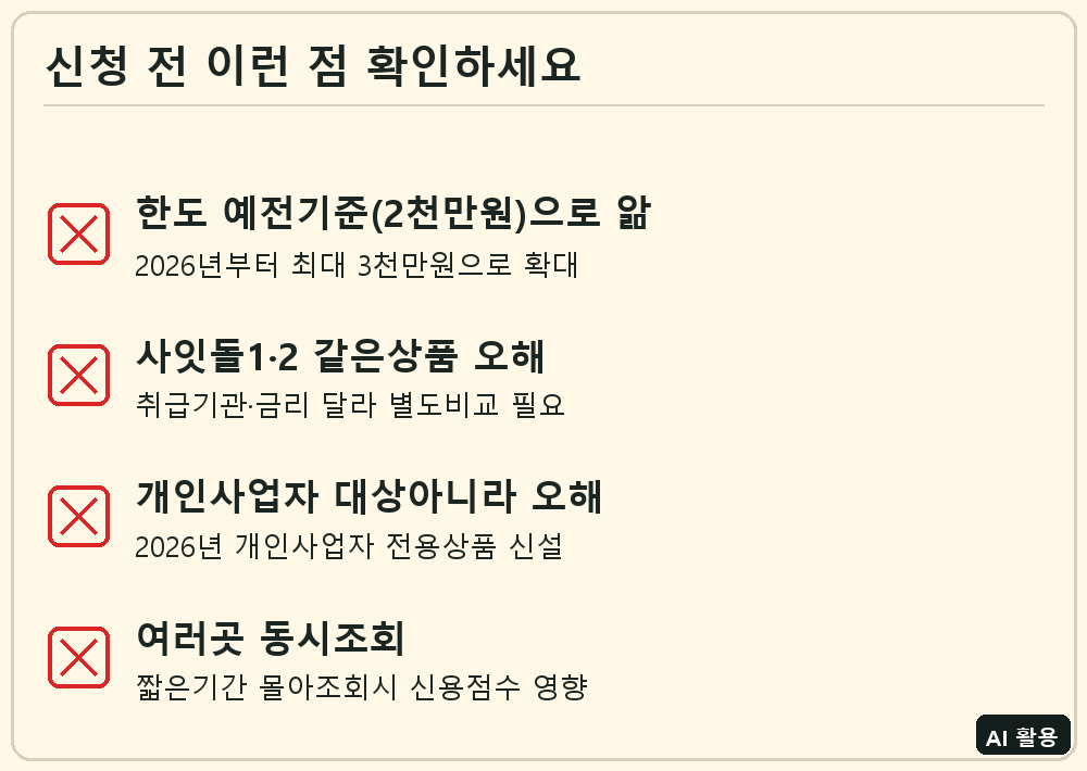 사잇돌대출 신청 전 체크리스트
