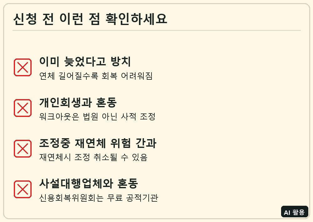 신용회복위원회 채무조정 신청 전 체크리스트