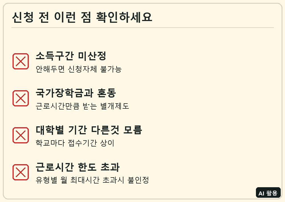 국가근로장학금 신청 전 확인 체크리스트