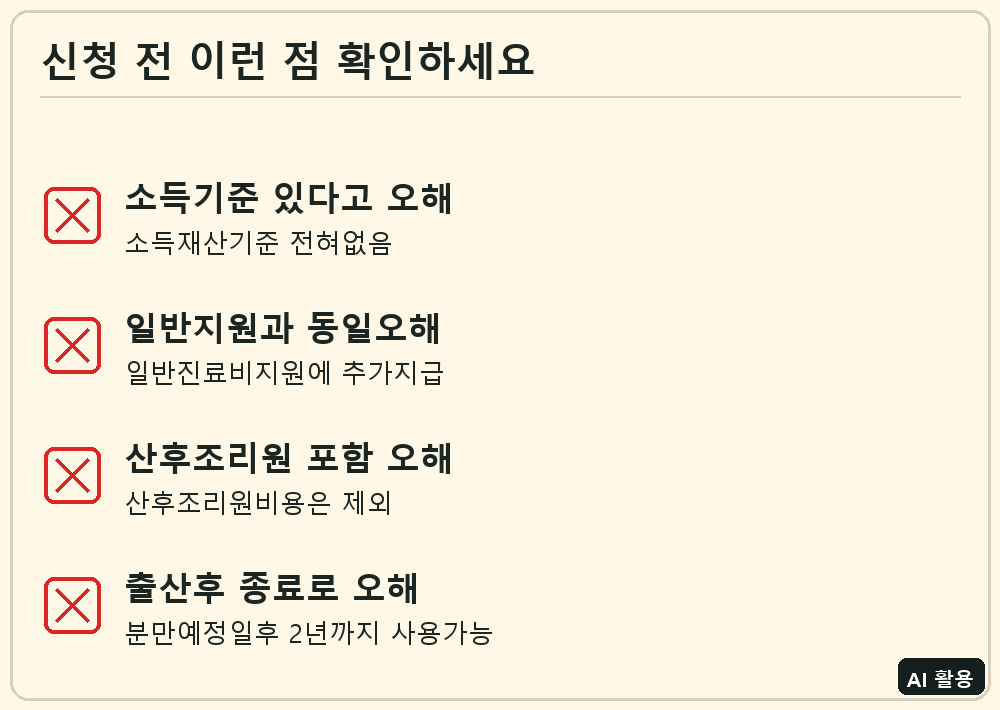 청소년산모 임신출산 의료비 지원 신청 전 확인 체크리스트