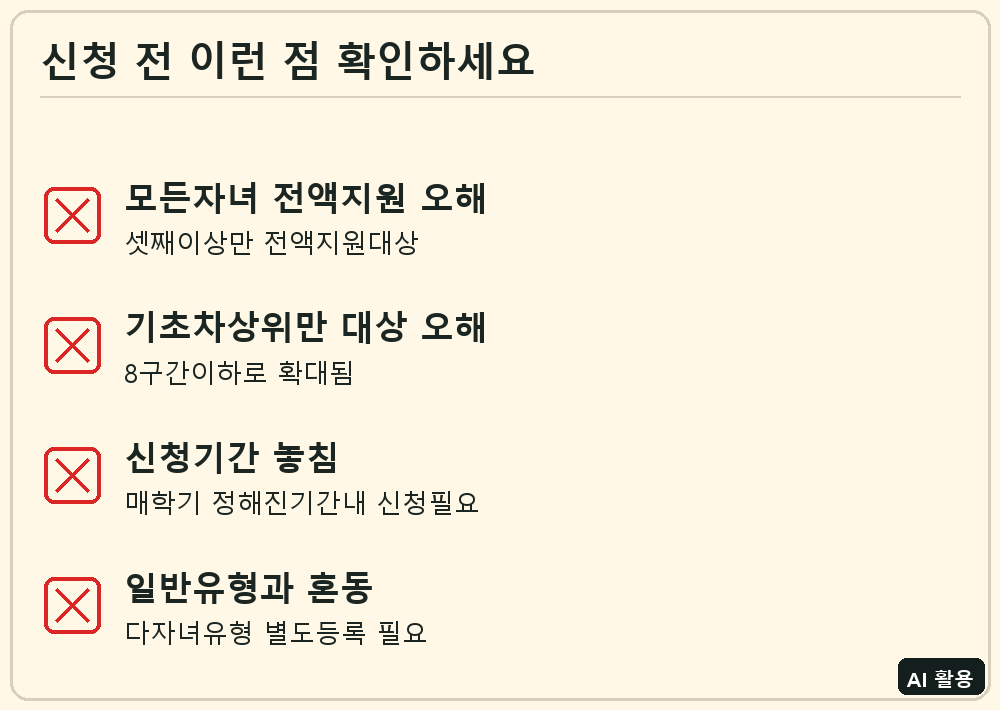 다자녀가구 국가장학금 신청 전 확인 체크리스트