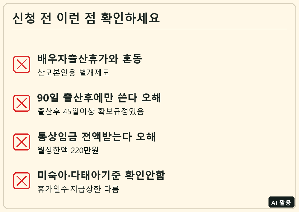 출산전후휴가급여 신청 전 체크리스트