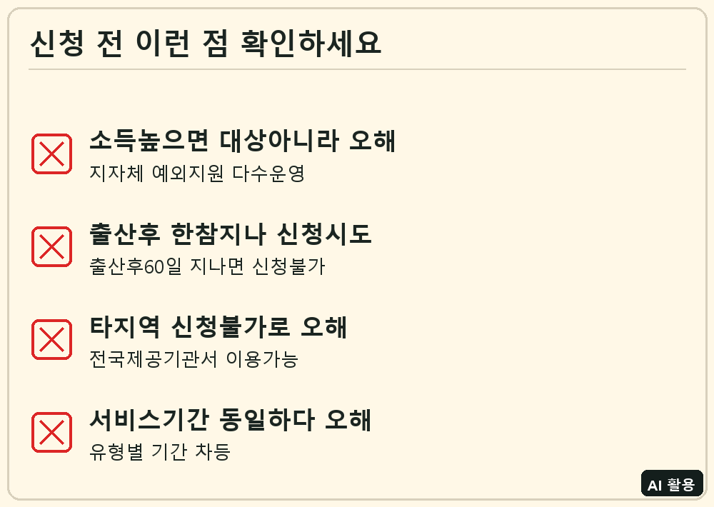 산모신생아 건강관리 지원사업 신청 전 확인 체크리스트