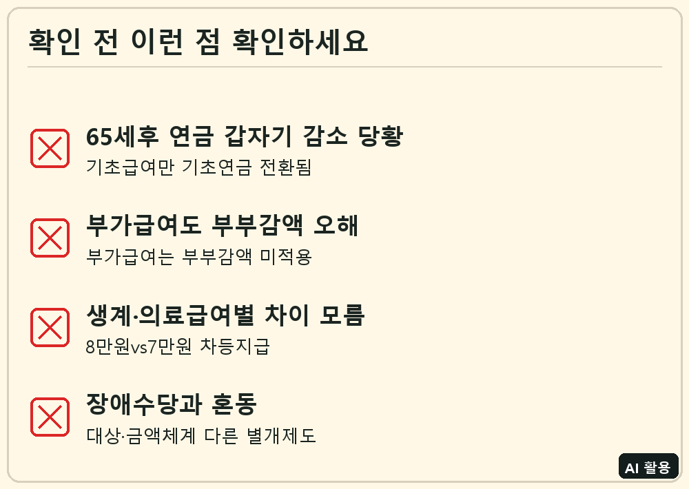 장애인연금 부가급여 체크리스트
