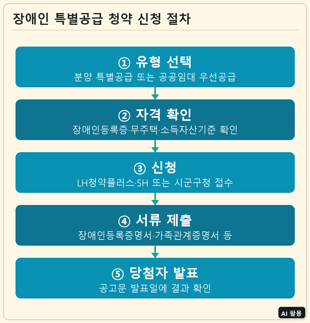 장애인 특별공급 청약 신청 절차