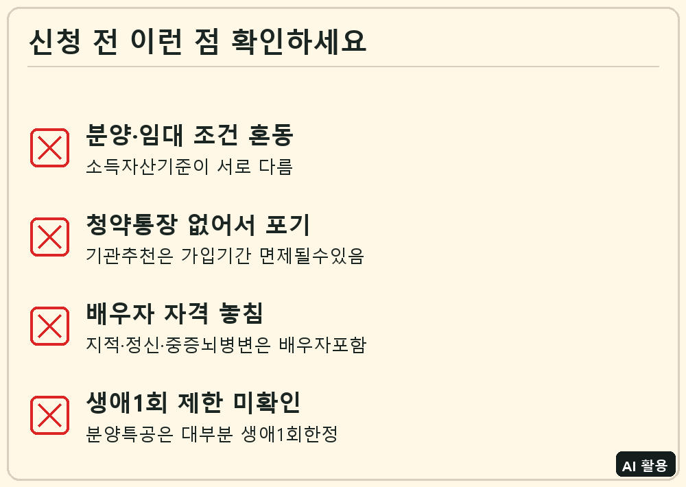 장애인 특별공급 청약 신청 전 확인 체크리스트
