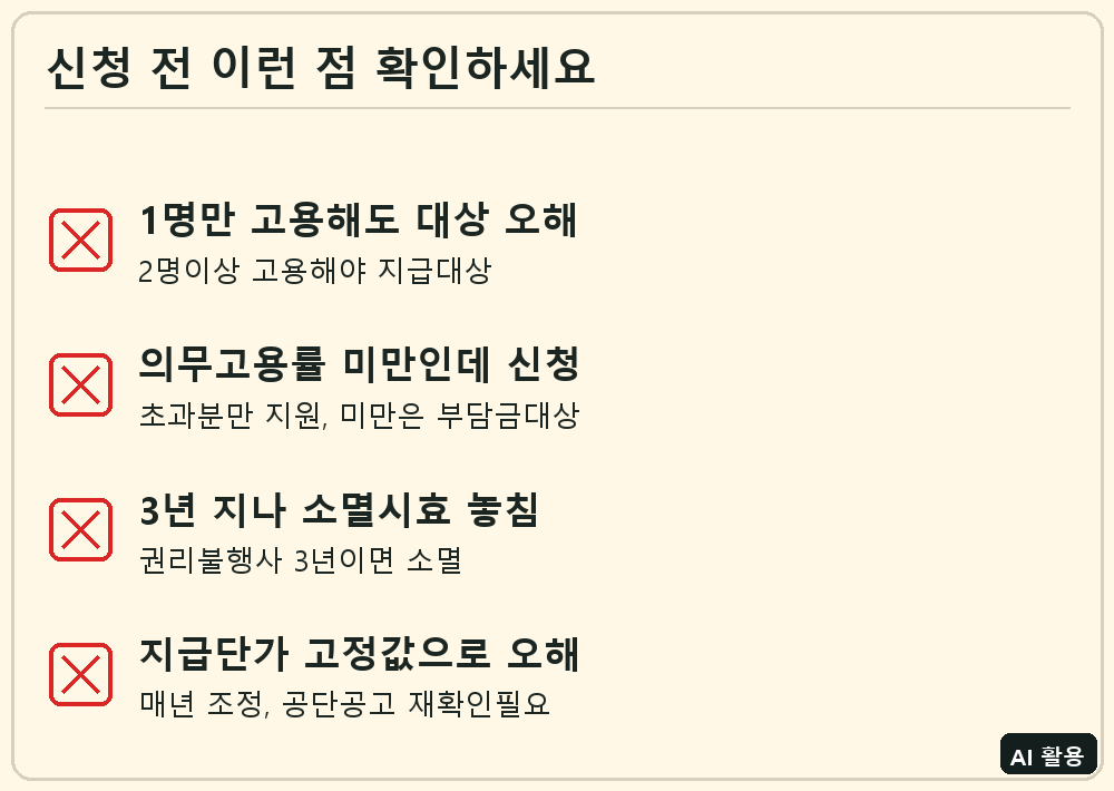 장애인고용장려금 신청 전 확인 체크리스트