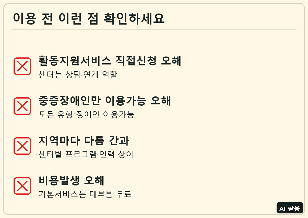 장애인 자립생활지원센터 이용 전 체크리스트