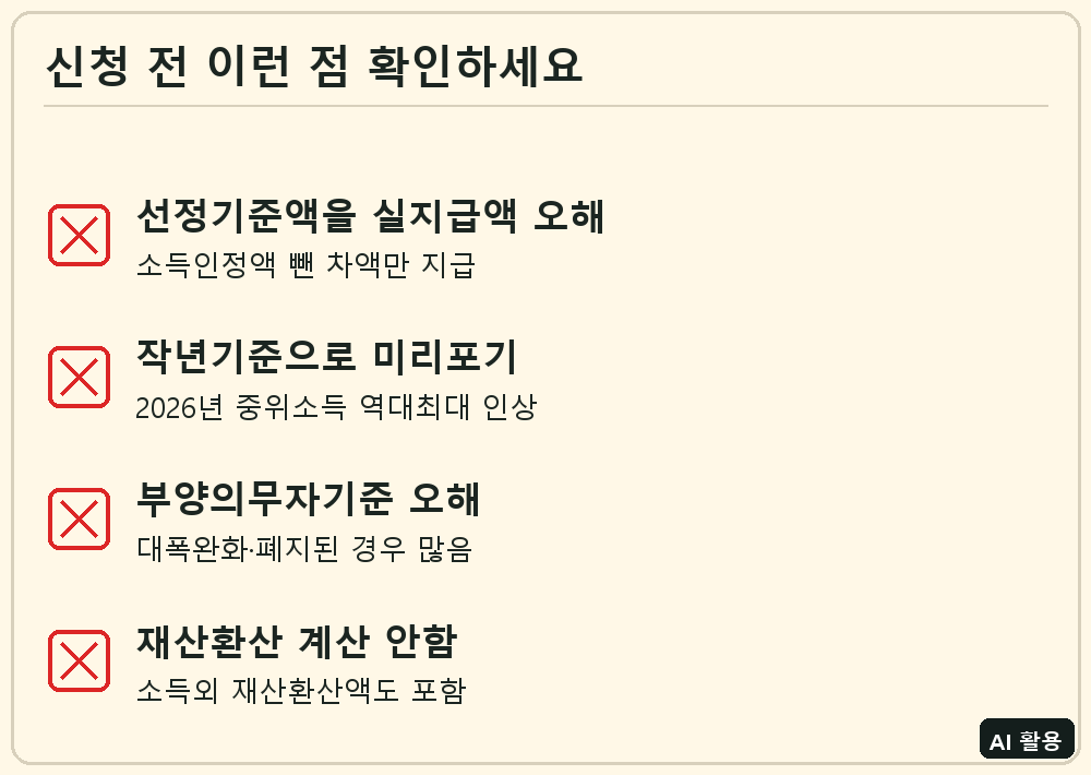 생계급여 신청 전 체크리스트