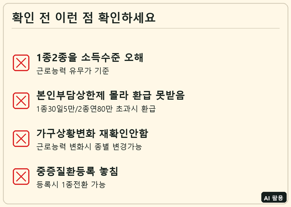 의료급여 1종 2종 신청 전 체크리스트