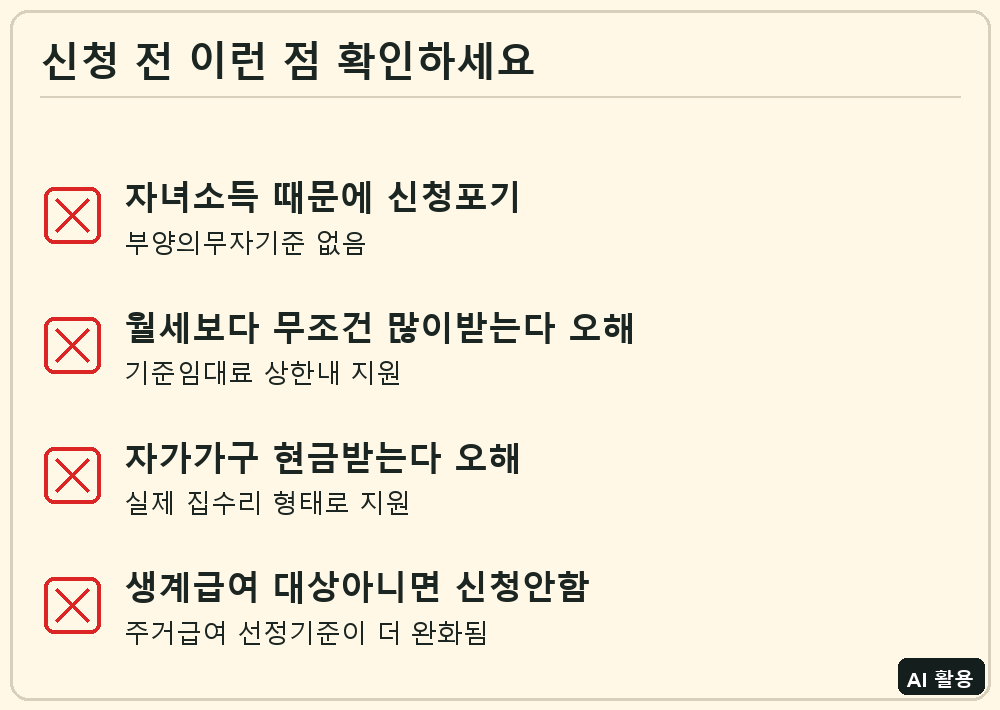 주거급여 신청 전 체크리스트