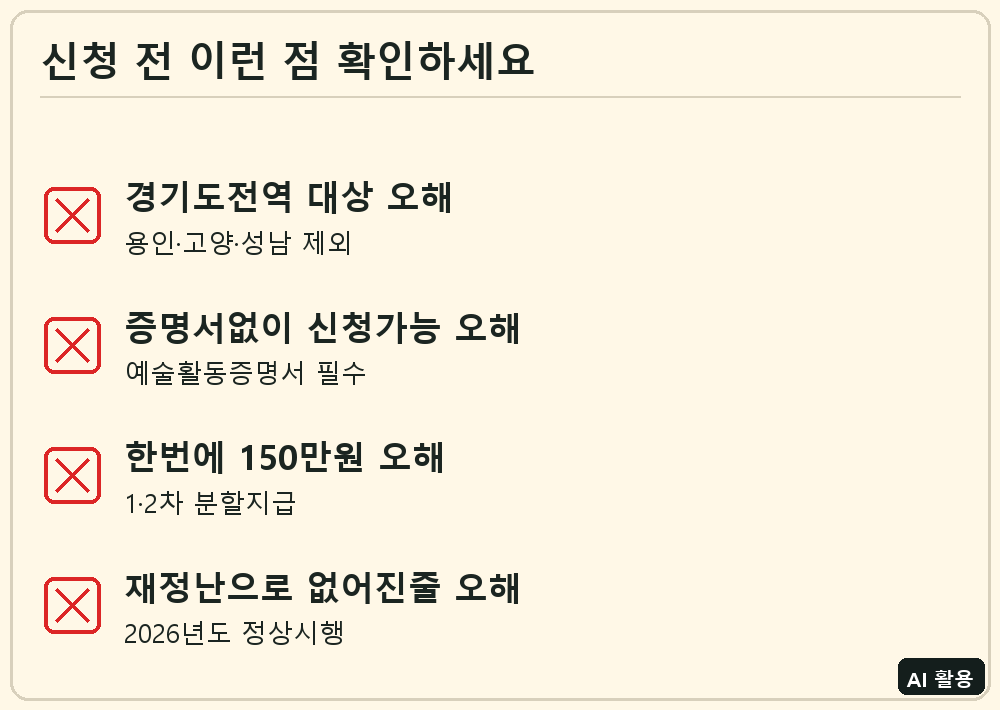 경기도 예술인 기회소득 체크리스트