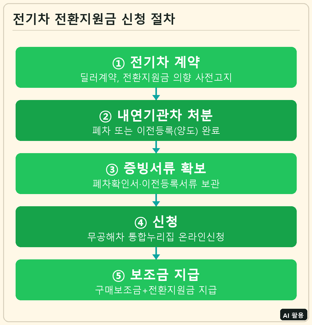 전기차 전환지원금 신청 절차