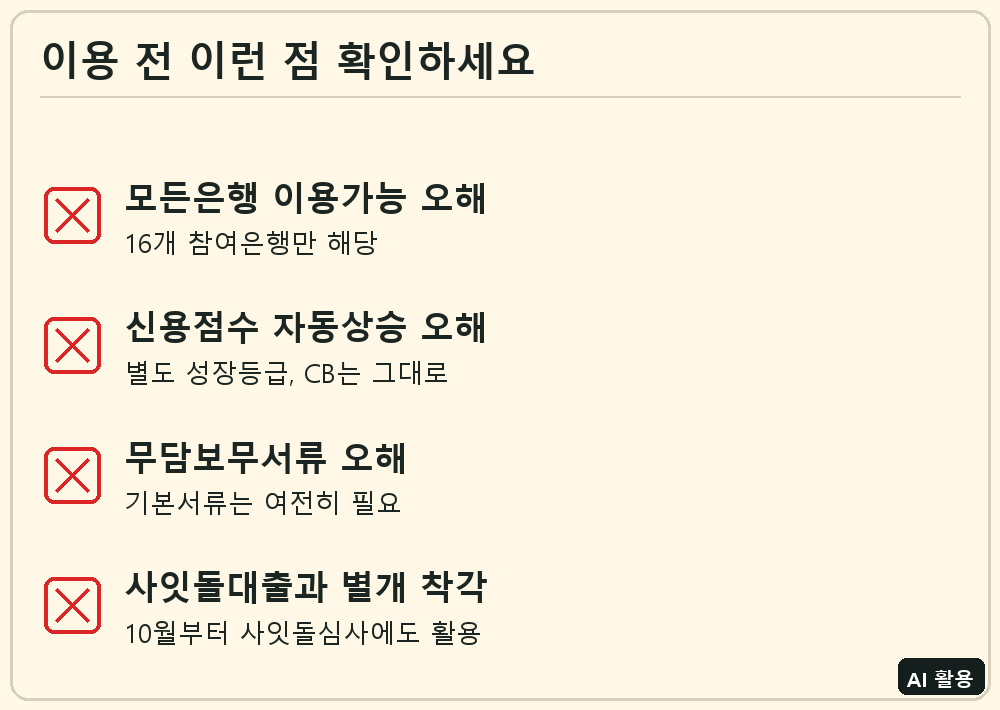 소상공인 특화 신용평가체계 체크리스트