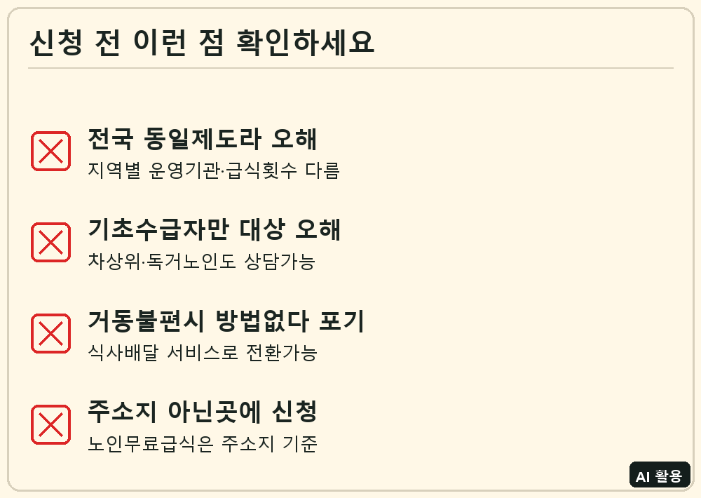 경로식당 이용 전 체크리스트