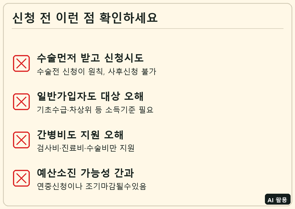 노인 무릎인공관절수술 지원 신청 전 확인 체크리스트