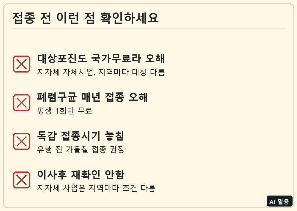 노인 예방접종 신청 전 체크리스트