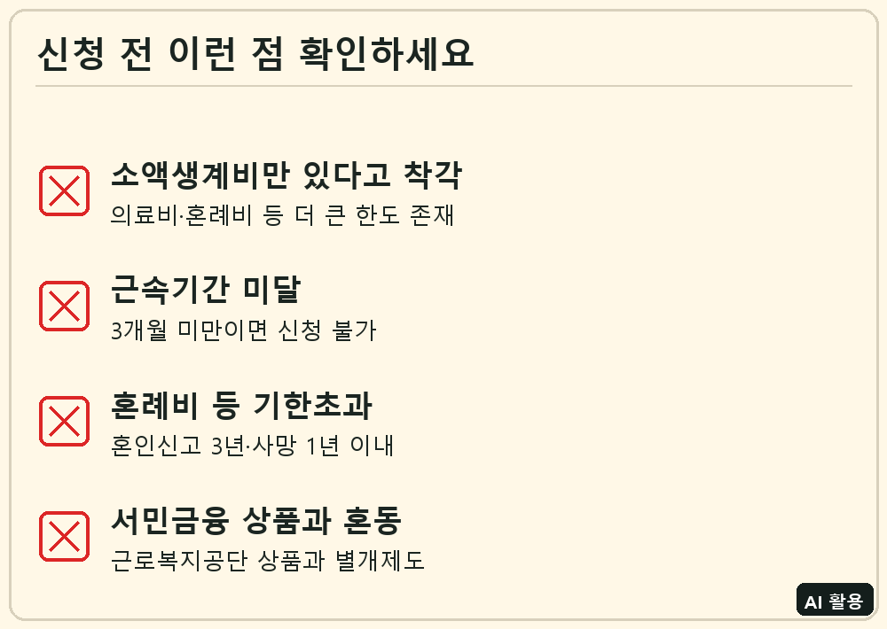 근로자 생활안정자금 신청 전 확인 체크리스트