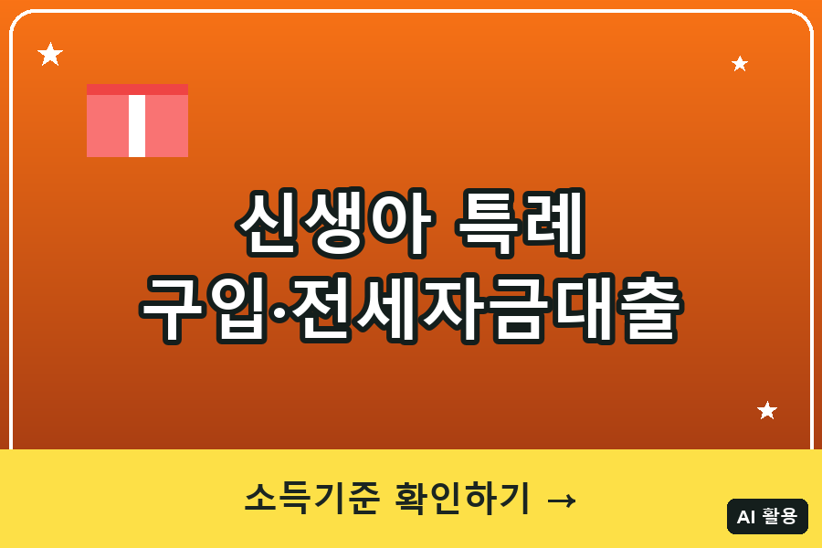 신생아 특례 구입·전세자금대출 총정리 (2026)