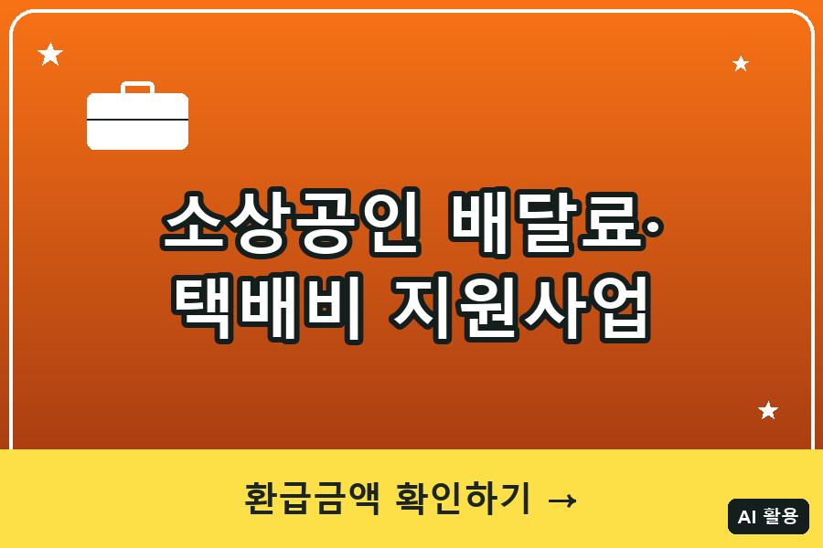 소상공인 배달료·택배비 지원사업 총정리 (2026)