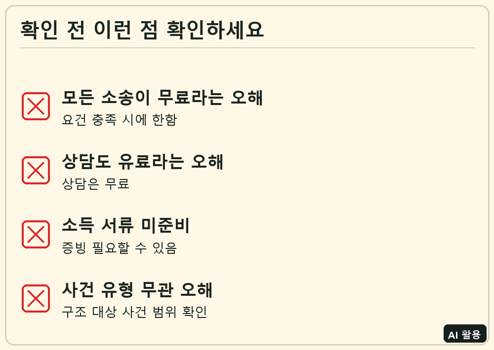 무료 법률구조 체크리스트