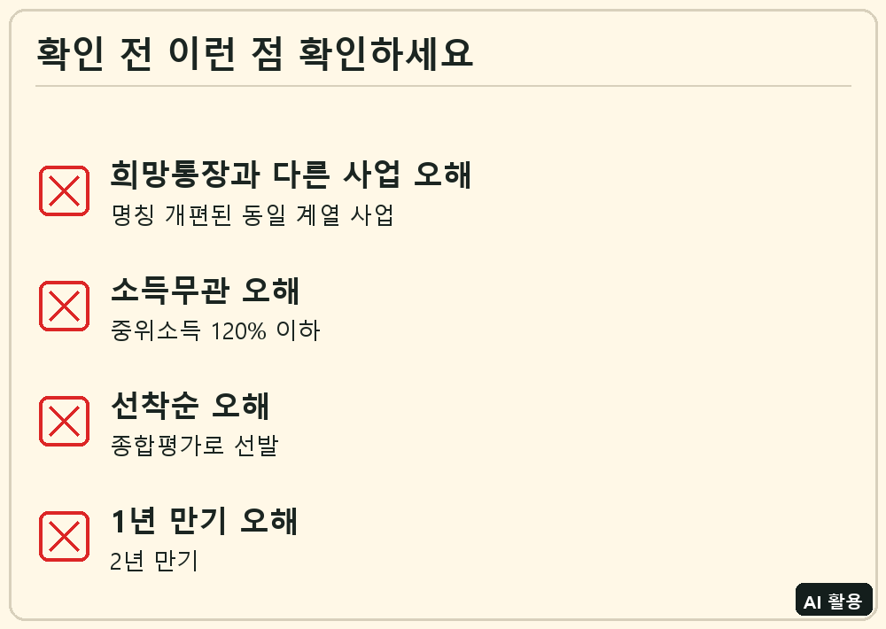 대전 미래두배 청년통장 체크리스트
