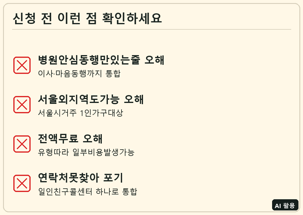 서울시 1인가구 통합 동행서비스 체크리스트
