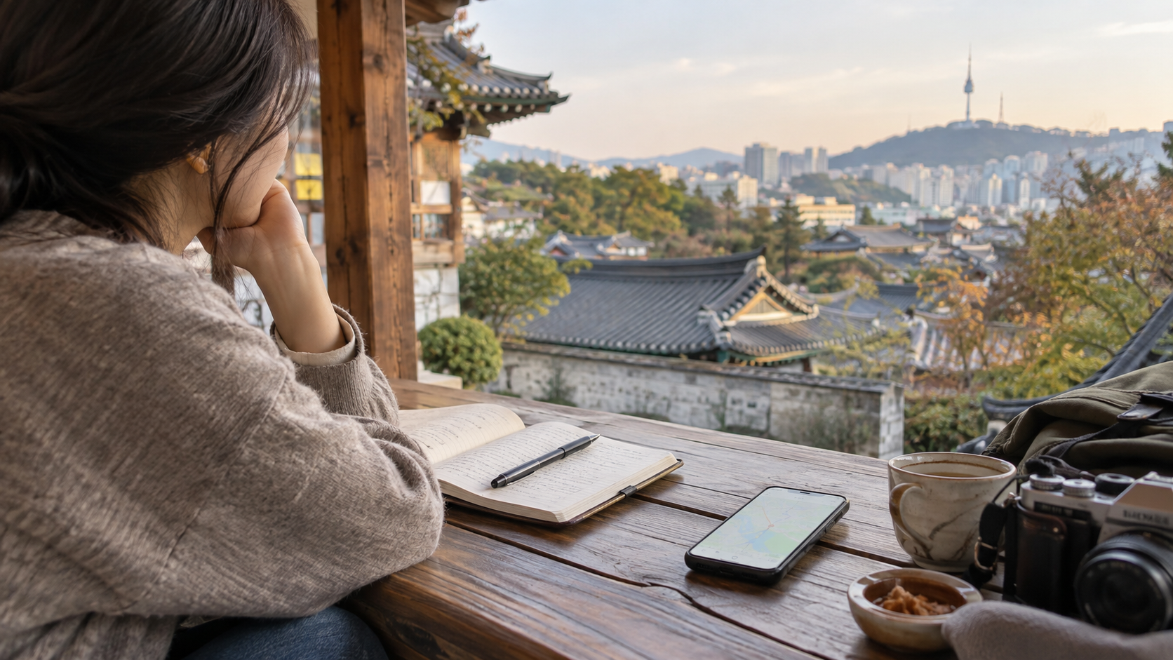 참조1: 지도와 여행 메모를 함께 보는 연출 예시
