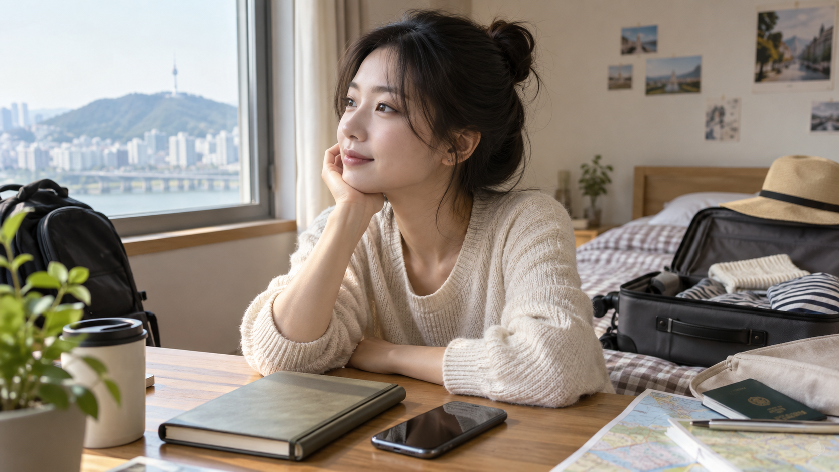 참조3: 출발 전 자료를 정리한 연출 예시