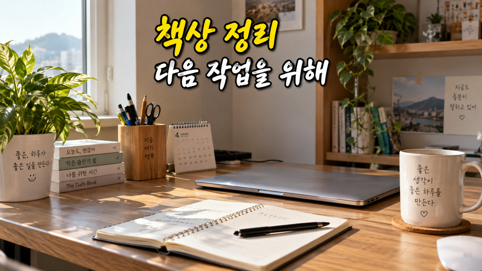 책상 정리 루틴