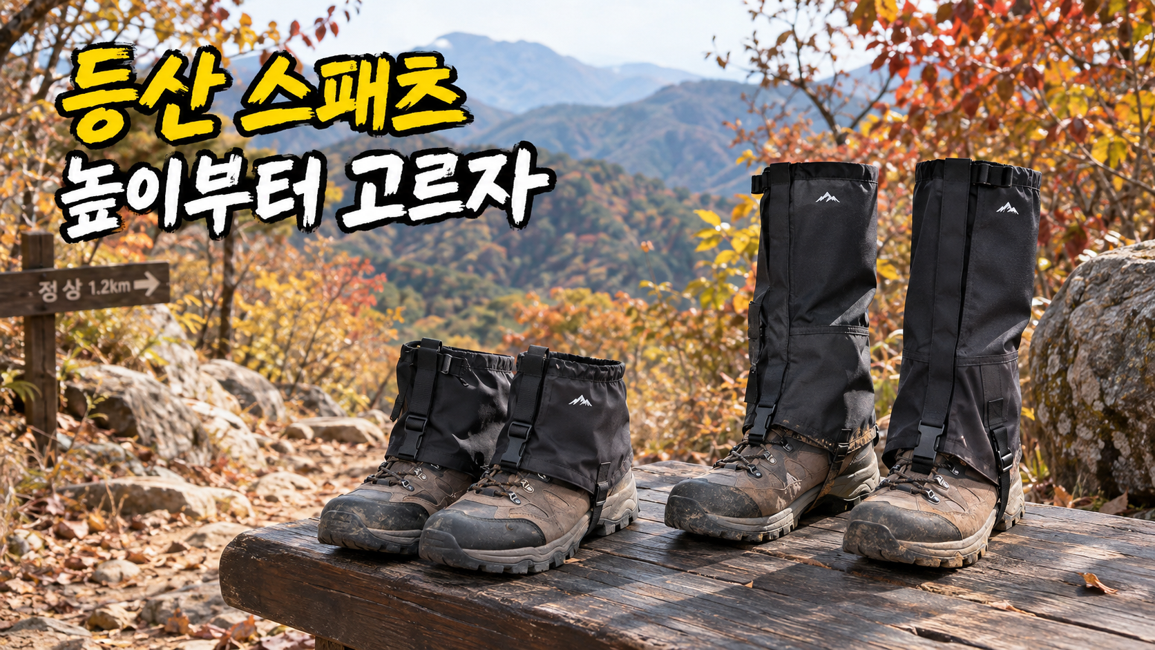 등산 스패츠 높이 선택
