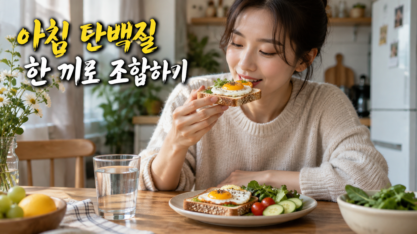 아침 단백질 조합