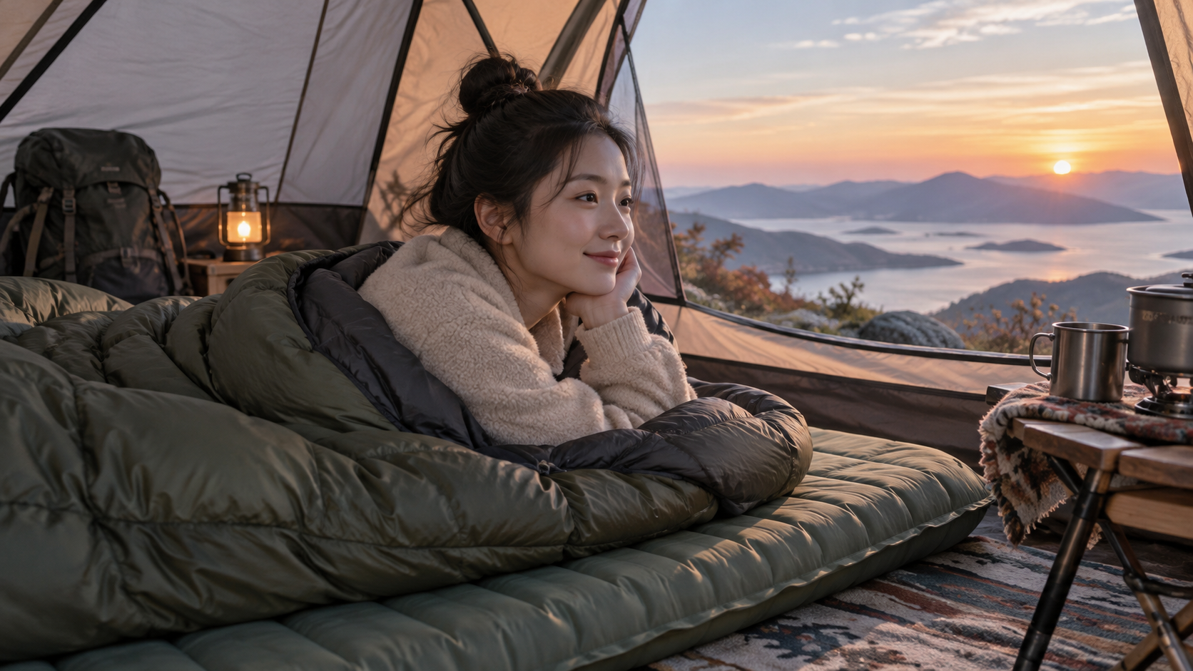 매트와 침낭 조합
