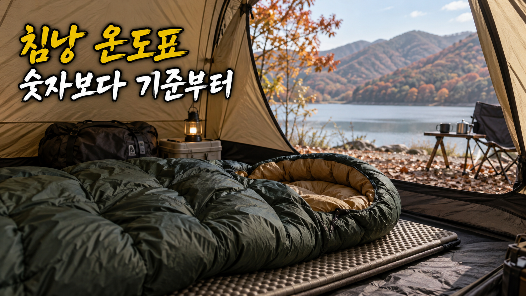 침낭 온도표 확인
