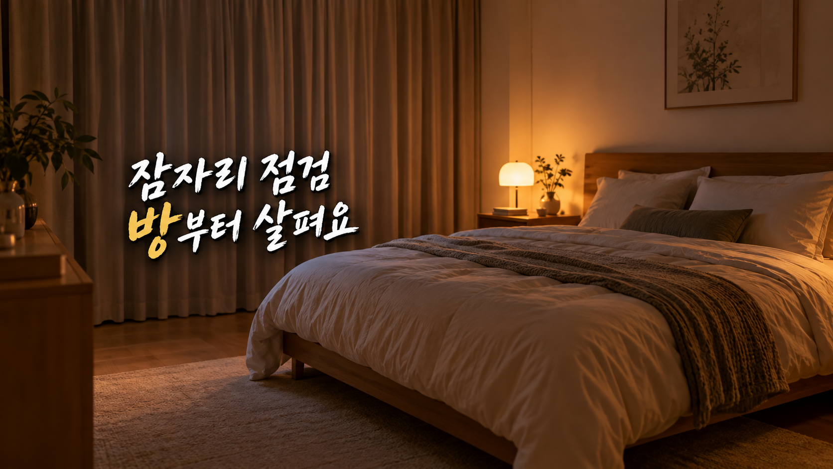 잠들기 전 침실 점검, 빛·소음·온도를 조절하는 3가지 방법